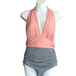 Cupshe NWT Pink, Black and White Halter Neck Swimsuit Photo 0