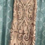 Vvm Curve Formal Dress. Size Medium. Rose Gold. Sheer Top. NWT. Has Stretch Gold Photo 0