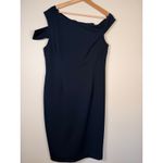 Trina Turk One Shoulder Enchantment Sheath Dress Indigo Navy Blue Size 12 Photo 2