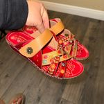 Spring Step L'Artiste Leigh Slide Sandal Step Women's Red and Tan sandals 40 Photo 2