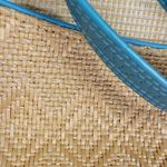 Cole Haan Womens Shoulder Bag One Size Brown Blue Basket Woven Photo 1