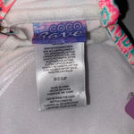 Coco Rave NWT 32C bright halter bikini top white pink orange light padding Photo 4