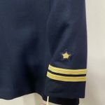 Ralph Lauren Vintage  Navy Blue Double Breasted Wool Blazer Military Sz 4 Photo 2