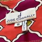 JUDE CONNALLY Beth Dress Mod Geometric Nylon Y2K Sport Casual Travel Knee Length Orange Photo 7