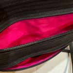 Dooney & Bourke North/South Triple Zip Crossbody Purse Nylon Black Pink Duck Photo 6