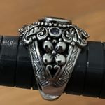 Sterling Silver Amethyst Ring Womens Size 7 Ornate Floral Boho Photo 4