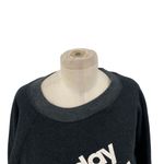 Wildfox Monday Mourning Sweatshirt Pullover Top Fleece Black Gray Size XS Photo 3