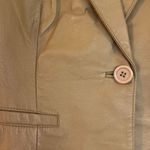 Newport News Vintage Y2K 100% leather tan blazer jacket 10 Photo 3