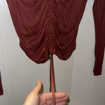 Live in the Moment NWT  Ripped Mauve Long Sleeve Crop Top Photo 3