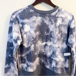 Abound  Blue Tie Dye Pullover Sweatshirt Crewneck Fleece Lined Size Small New Photo 1