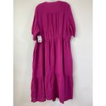 Sonoma NWT  Midi Dress Size 1X Pink Button Front Femme Pockets Cotton Feminine Photo 9