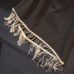 STAUD NWT  Kaz Top Rhinestone Crystal Fringe Black Crop Top Bling Cowgirl size 10 Photo 8