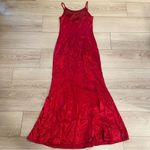 Gunne Sax  Jessica McClintock Vintage 1990s Red Satin Rhinestone Dress Size 5/6 Photo 4