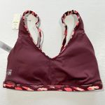 Aerie New Offline Animal Print Mesh Back Plunge Sports Bra Red Pink Size Large Photo 12
