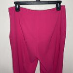 Les Copains Blue shocking pink cropped side zip trousers size IT 42 Photo 4