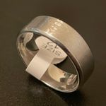 8mm silver stainless steel Superman ring size 12 Photo 3