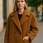 BEARPAW NWT  Teddy Sherpa Faux Fur Long Winter Ski Coat  SZ-3X Cognac Brown Photo 0