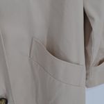 ASOS Design Longline Trench Coat Beige Women's 0 XS Cotton Twill Single Breasted Photo 3