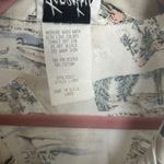 Tapestry Top Vintage Tropical Postcard‎ Large USA Button Down Short Sleeve Photo 4