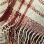 Banana Republic {OS} NWT Mariana Plaid Red Fringe Komono Blanket Cashmere Blend Photo 4