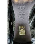 Fendi Patent Logo-Bow Ballerina Pumps Black Size 36.5 Photo 6