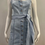 REWASH Peace Love Eco by  Denim Button Down Dress with Belt Photo 0