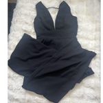 Lulus Black V Neck Wide Leg Jumpsuit Sz Small Photo 0
