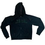 Thor Motocross black hooded zip up sweatshirt woman’s size large Photo 0