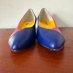 Vintage 80s Impo Colorblock pumps kitten heel size 8 pink blue Photo 7