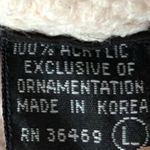 Vintage 80s Adrian Spencer Beaded Appliqué Sweater. 3D Novelty Colorful Kitsch L White Size L Photo 6