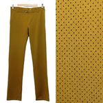 Betabrand  Straight-Leg Classic Dress Pant Yoga Pant Toffee Polka Dot Size Medium Photo 1