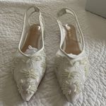 Beaded Bridal Flats White Size 8 Photo 1