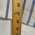 H&M White Blue Striped Oversized Blazer Jacket Womens 6 Preppy Boyfriend Photo 4