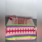 Canvas Tote Bag Artisan Aztec Pompom Fringe Zigzag Tutti Frutti Pink Stripe Boho Photo 11