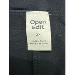 Open Edit Mini Skirt Sleek Satin Fabric Straight Cut Ruched Side Black W 2X NWOT Photo 6