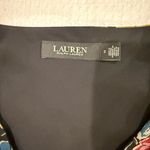 Ralph Lauren Lauren Women’s Black Floral Print Ruffle V-neck Summer Dress Size 2 Photo 5