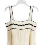 LALAVON Cotton Boho Isla Wavy Breeze Tiered Maxi Dress Cream Black Size M Size M Photo 4
