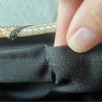 New Handmade Buntal Straw Clutch Purse Chain Strap Magnetic Snap Closure Tan Brown Photo 12