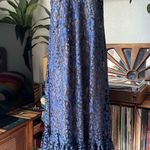 Moulinette Soeurs Anthropologie Celestial Navy Blue Lace Maxi Dress Photo 1