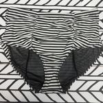Torrid  Black and White Striped High-Waisted Bikini Bottom size 2 Photo 0