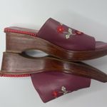 Naked Feet Leather Mules Size 8.5M Purple Photo 0