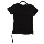 n:philanthropy NWT  Vancouver Short Sleeve Ruched Side Black T-Shirt Photo 2