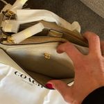 Coach Authentic  1941 Pebbled metallic gold leather 2 zip/Snap/Turnlock Crossbody Photo 7