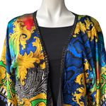 NWT, Sauvage Swim Silk Kimono, One Size Blue Size undefined Photo 9