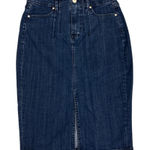 White House | Black Market  Feminine Blue Jean Capsule Denim Pencil Skirt Size 0 Photo 0