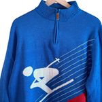 Tipsy Elves  Unisex Sweater Sz XL Ski Skiing Graphic Pullover Acrylic Blue Photo 1