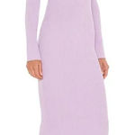 LPA Salvatore Dress in Lilac Ribbed Knit Midi size Medium Photo 0