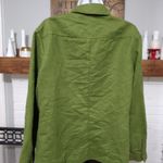 Chico's Green Button-Up Shirt Jacket Blazer Photo 1