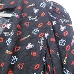 Maje  Lipstick Hearts Lips Novelty Prints Knot Midriff Romper Photo 9