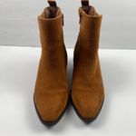 Deltan Womens Pippa Ankle Brown Suede Boots Size 6M Block Heel Photo 3